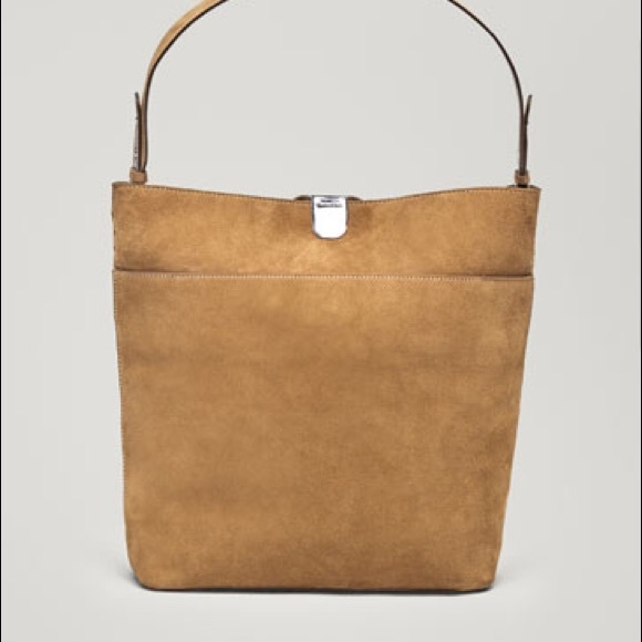 Massimo Dutti Suede Suede Shoulder Bag - Picture 1 of 5